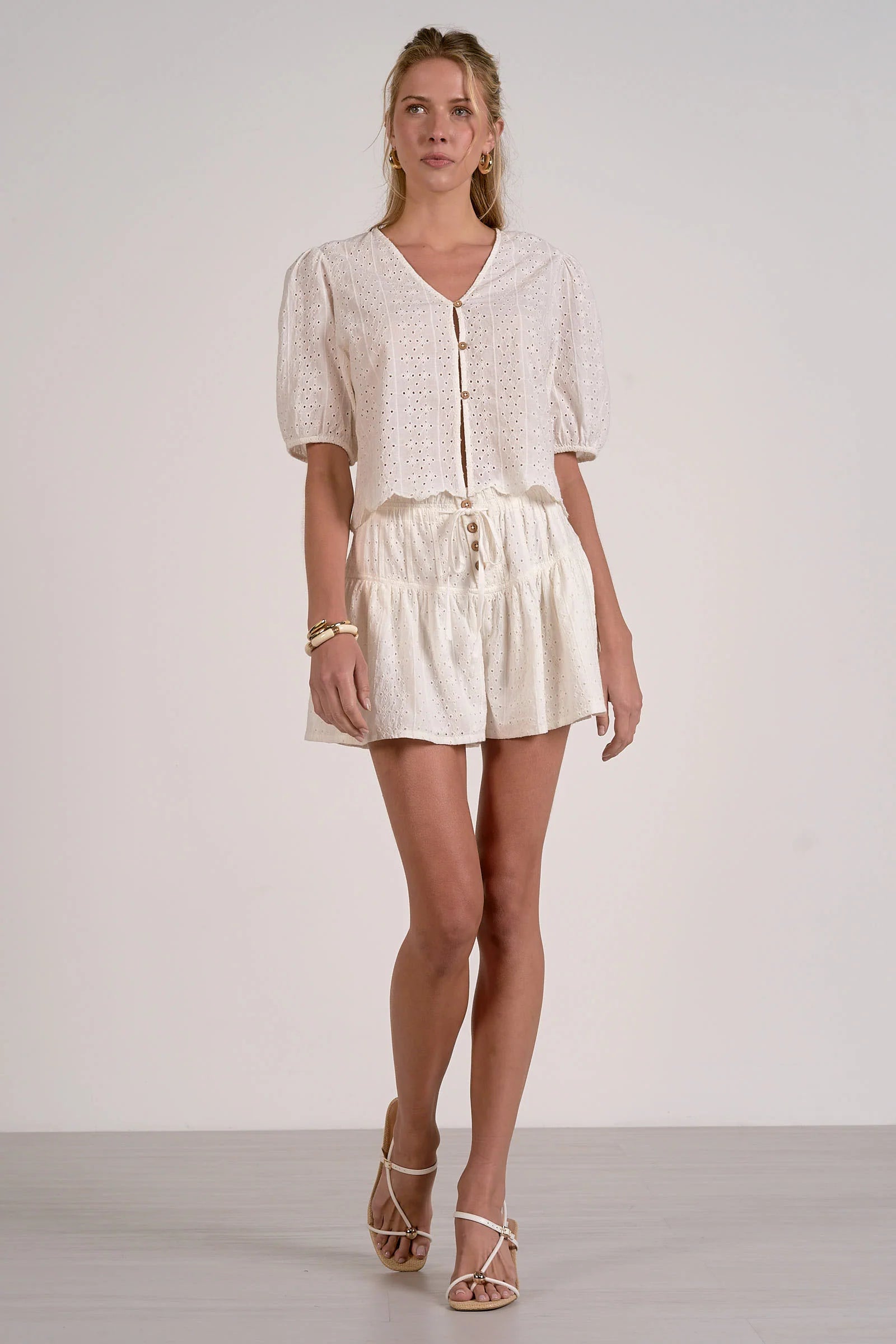 Amelia Eyelet Blouse Elan