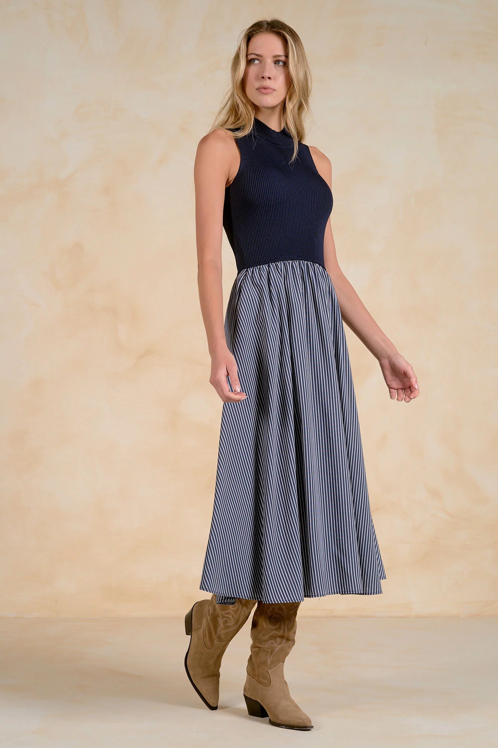 Knit Mock Neck Maxi Dress Elan