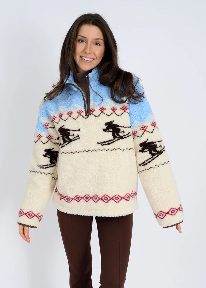 Alpine Sherpa Quarter-Zip Front Jacket RD Style