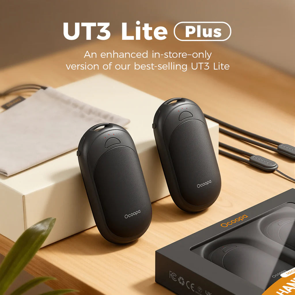 UT3 Lite Plus Rechargeable Handwarmer in Black Ocoopa