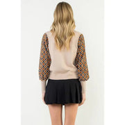 Cottage Diamond Knit Sweater Top THML