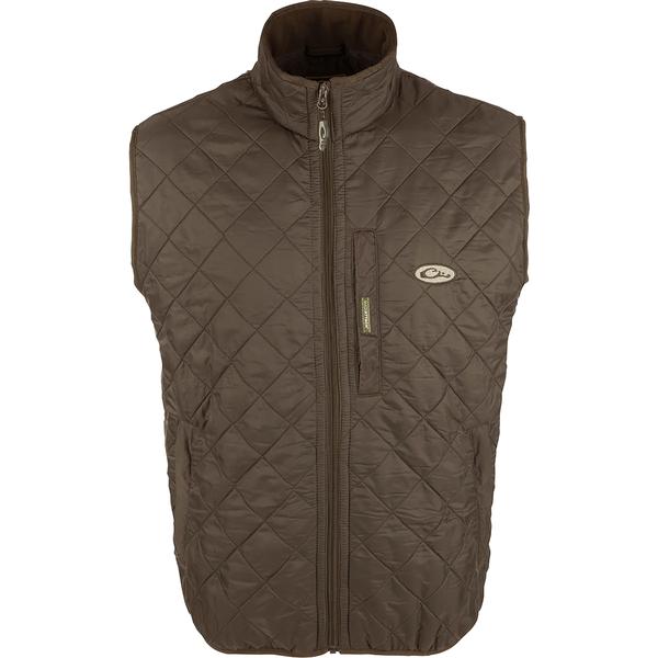 DELTA QUILTED FLEECE LINED VEST DEA/DARKEARTH