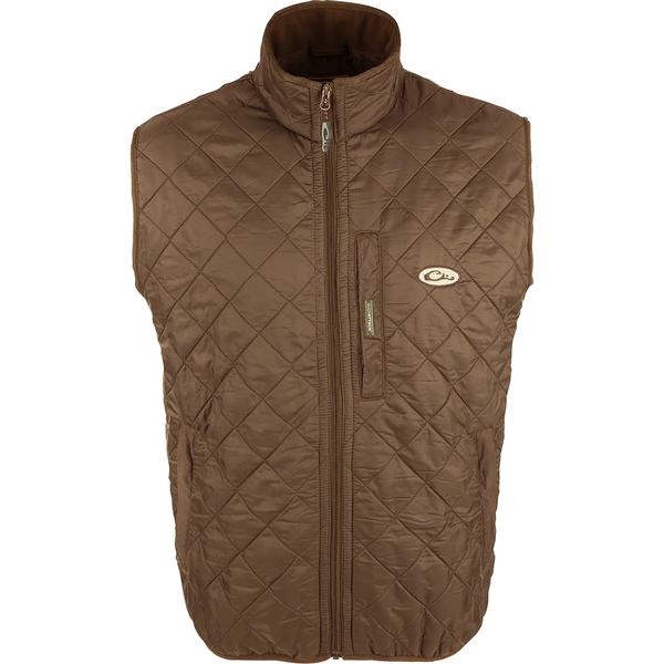 DELTA QUILTED FLEECE LINED VEST TOB/TOBACCO