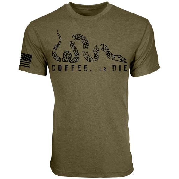 ``COFFEE OR DIE`` S/S TEE MILITARYGREEN