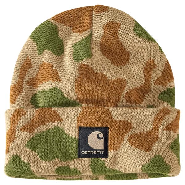 MEN'S KNIT CAMO BEANIE A13/DKKHAKIDUCKCAMO