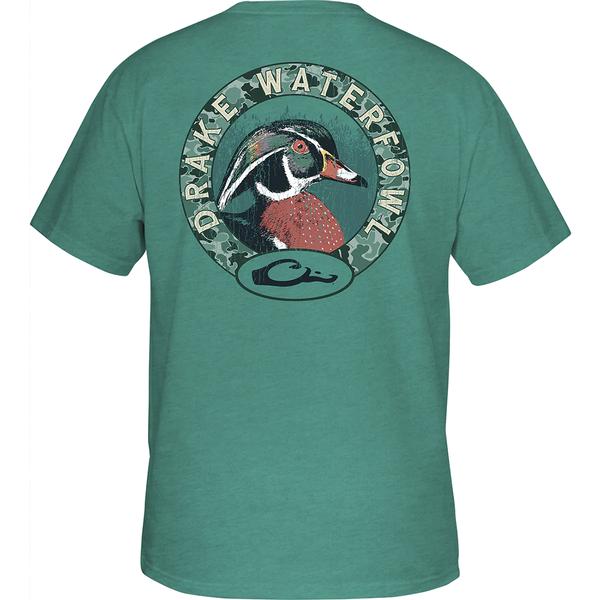 WOOD DUCK CIRCLE S/S TEE SDH/SEABLUEDKHTHR