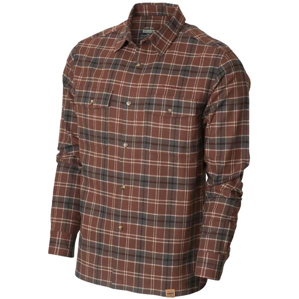 EVERGLADES FLANNEL SHIRT BUP/BURGUNDYPLAID