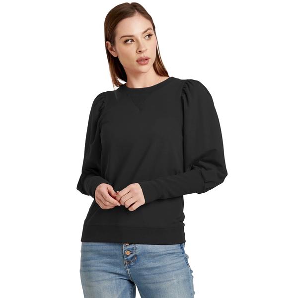 TARA PUFFY LONG SLEEVE SWEATSHIRT BLACK