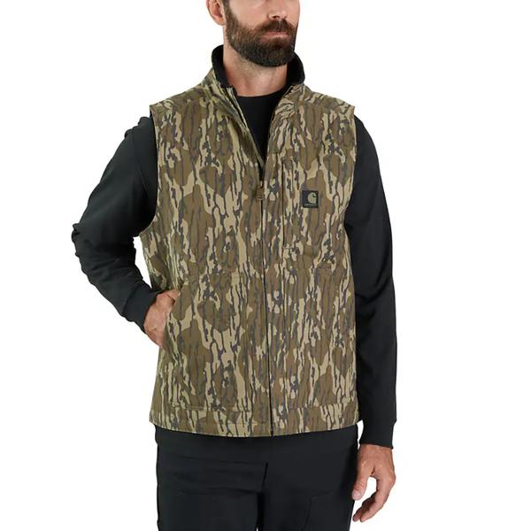  Rugged Flex Duck Loose Fit Sherpa- Lined Camo Vest