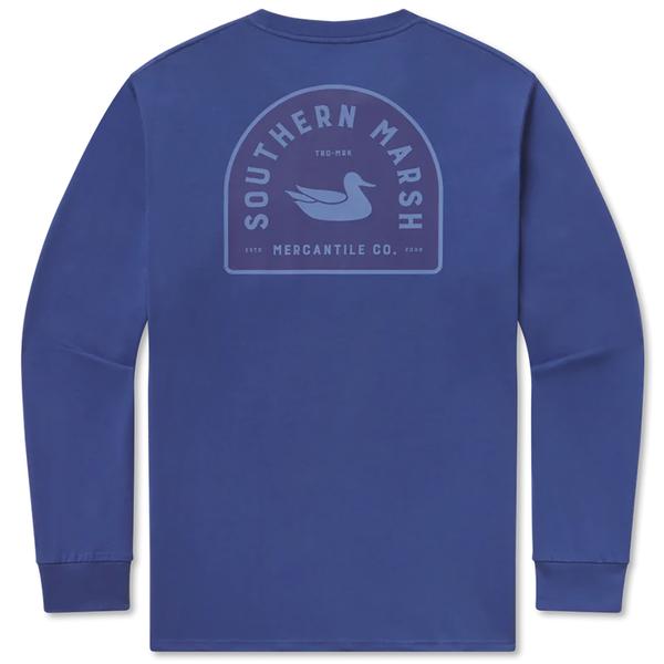 MERCANTILE DOME L/S TEE BLUESTONE