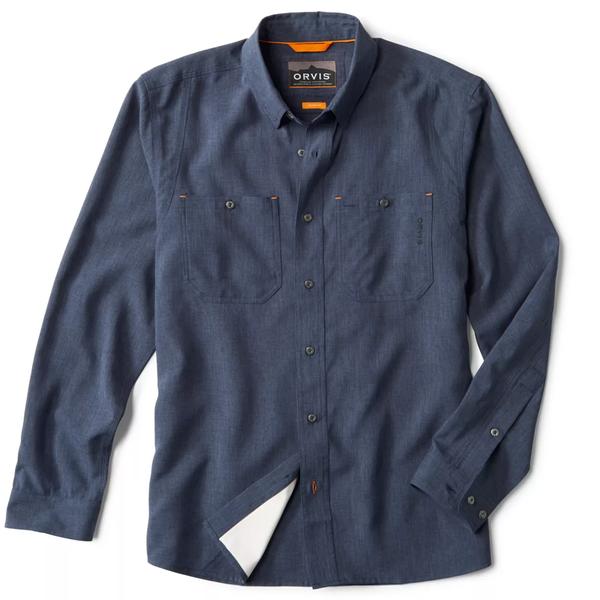 TECH CHAMBRAY PLAID WORKSHIRT 67/TRUENAVY