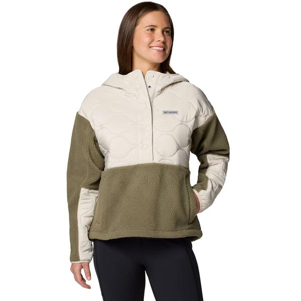 WOMEN'S CLOUD POINT HOODED FLEECE 278/DARKSTONE/STONE