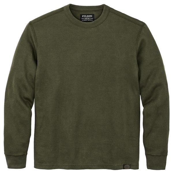 MEN'S WAFFLE-KNIT THERMAL CREW