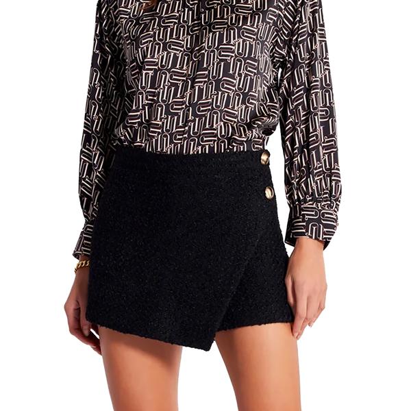 DELFINA TWEED SKORT BLACK