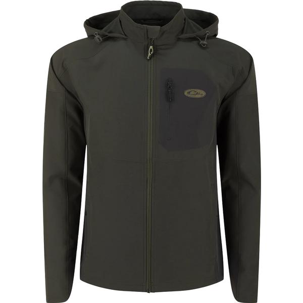 RAIN BRAKE LTWT SOLID SOFTSHELL JACKET BLO/BLACKOLIVE